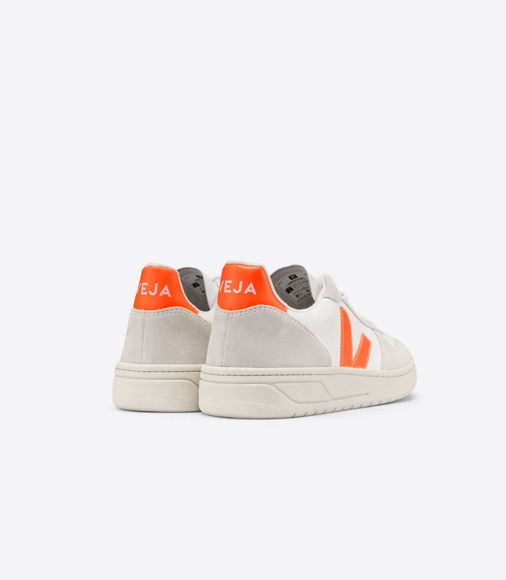 Veja Sneakers Mens - V-10 B-mesh - White/Beige/Orange - 3671ZDGKO